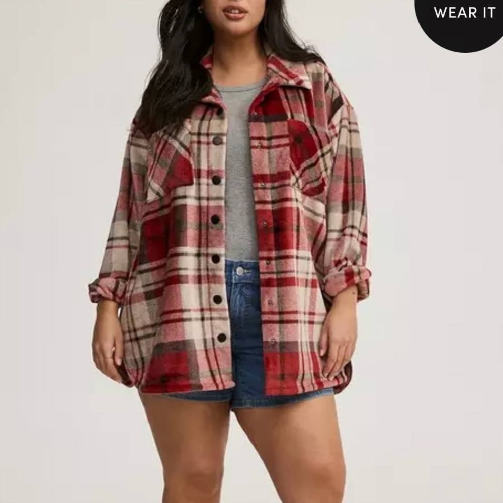 Women's Red Plaid Jacket